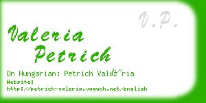 valeria petrich business card